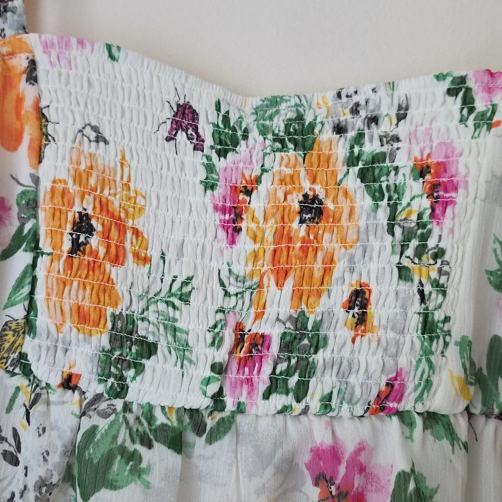 Torrid Floral with Orange and Green Accents